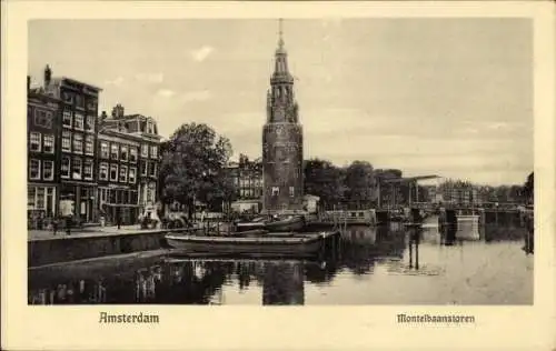 Ak Amsterdam Nordholland Niederlande, Montelbaanstoren