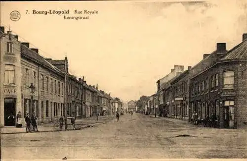 Ak Bourg Léopold Léopoldsburg Flandern Limbourg, Rue Royale