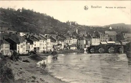 Ak Bouillon Wallonie Luxembourg, Fischerhäuser