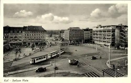 Ak Kiel, Berliner Platz, Straßenbahn