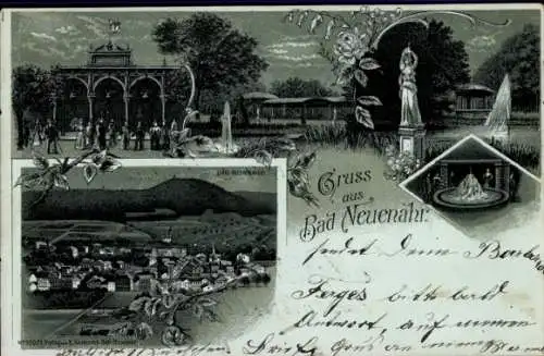 Mondschein Litho Bad Neuenahr Ahrweiler in Rheinland Pfalz, Gesamtansicht, Kurhaus