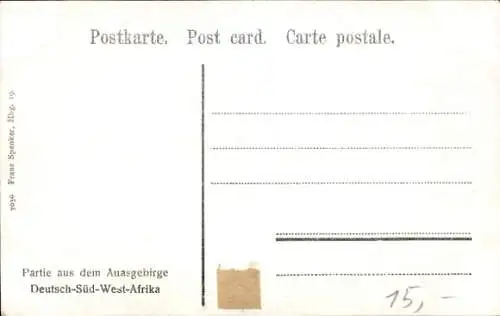 Ak Namibia Deutsch Südwestafrika, Partie aus dem Auasgebirge