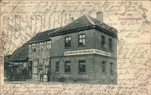 Ak Landesbergen in Niedersachsen, Gasthof Zum Rathskeller bei Oldenburg