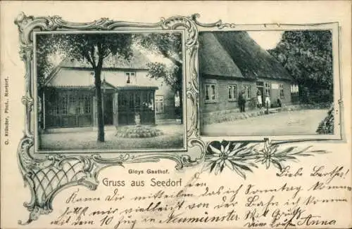 Ak Seedorf bei Nortorf in Holstein, Gloys Gasthof, Wohnhaus