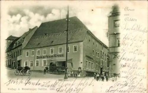 Ak Colditz in Sachsen, Gasthaus Zum goldnen Kreuz