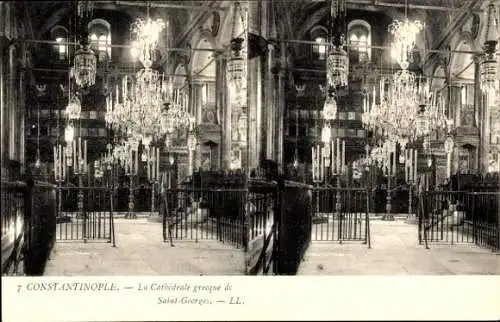 Stereo Ak Konstantinopel Istanbul Türkei, griechische St. Georg Kathédrale