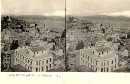 Stereo Ak Konstantinopel Istanbul Türkei, Bosporus