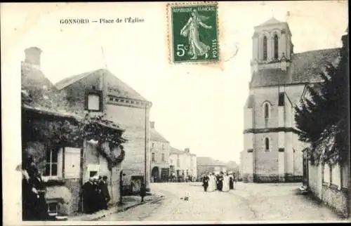 Ak Gonnord Maine-et-Loire, Place de l'Eglise