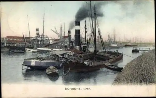 Ak Ruhrort Duisburg Nordrhein Westfalen, Hafen