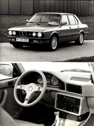 Foto BMW M 5, Cockpit mit CD-Player, Kennzeichen M-CW 6115, Werkfoto