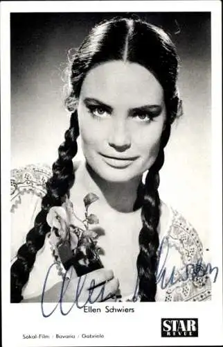 Ak Schauspielerin Ellen Schwiers, Portrait, Autogramm