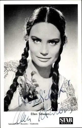 Ak Schauspielerin Ellen Schwiers, Portrait, Autogramm