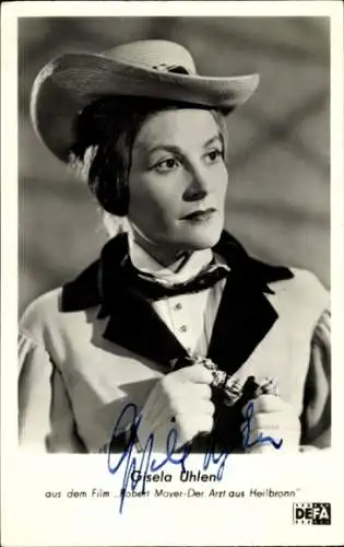 Ak Schauspielerin Gisela Uhlen, Robert Mayer Der Arzt aus Heilbronn, Autogramm