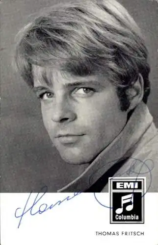 Ak Sänger Thomas Fritsch, Portrait, EMI Columbia Records, Autogramm