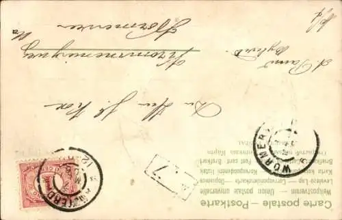 Präge Buchstaben Litho Buchstabe C, Engel, Vergissmeinnicht