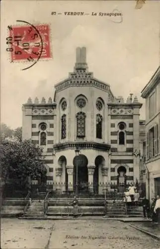 Judaika Ak Verdun Meuse, Die Synagoge