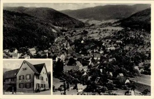 Ak Diersburg Hohberg im Schwarzwald Baden, Fliegeraufnahme, Gasth. zur Linde