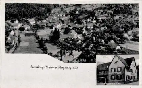 Ak Diersburg Hohberg im Schwarzwald Baden, Fliegeraufnahme, Gasth. zur Linde