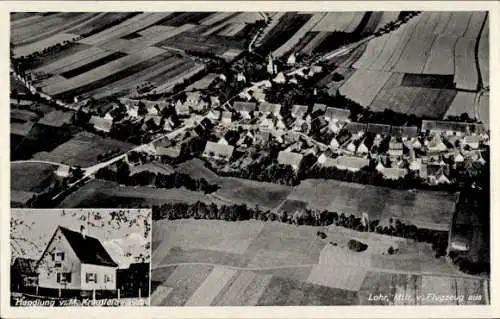 Ak Lohr am Main Unterfranken, Fliegeraufnahme, Handlung von M. Kräutlein