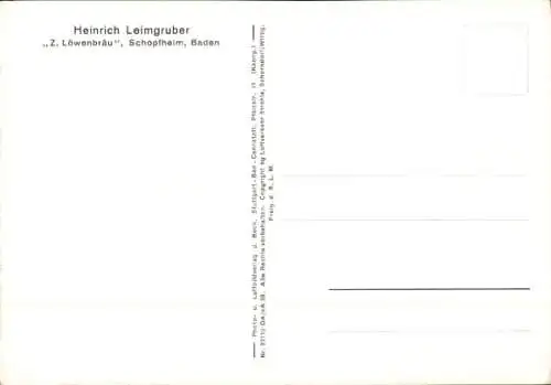 Ak Schopfheim in Baden, Fliegeraufnahme, Kirche, Z. Löwenbräu