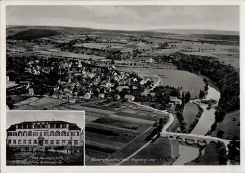 Ak Kochersteinsfeld Hardthausen am Kocher, Fliegeraufnahme, Geschäftshaus F. Oberndörfer