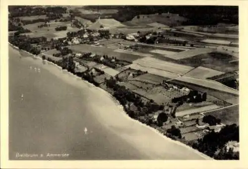 Ak Breitbrunn Herrsching am Ammersee, Fliegeraufnahme