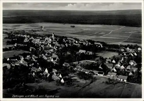 Ak Dettingen am Albuch Gerstetten Württemberg, Fliegeraufnahme