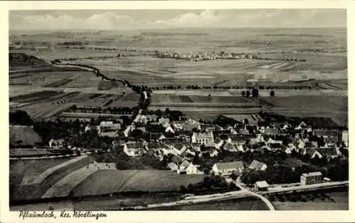 Ak Pflaumloch Riesbürg in Württemberg, Fliegeraufnahme