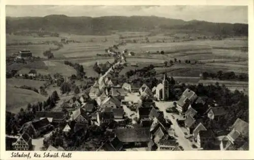 Ak Sulzdorf Schwäbisch Hall in Württemberg, Fliegeraufnahme