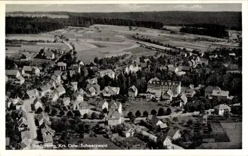 Ak Schömberg im Schwarzwald Württemberg, Fliegeraufnahme