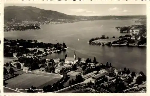 Ak Egern am Tegernsee Oberbayern, Fliegeraufnahme