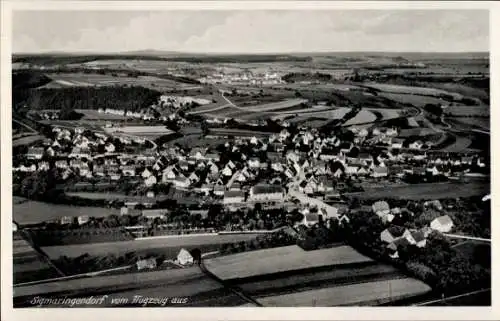 Ak Sigmaringendorf bei Sigmaringen, Fliegeraufnahme