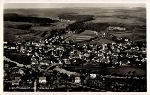 Ak Sigmaringendorf bei Sigmaringen, Fliegeraufnahme