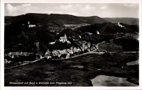 Ak Donaustauf in der Oberpfalz, Walhalla, Fliegeraufnahme