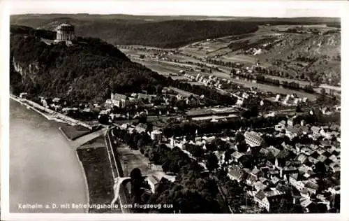 Ak Kelheim an der Donau Niederbayern, Fliegeraufnahme, Befreiungshalle