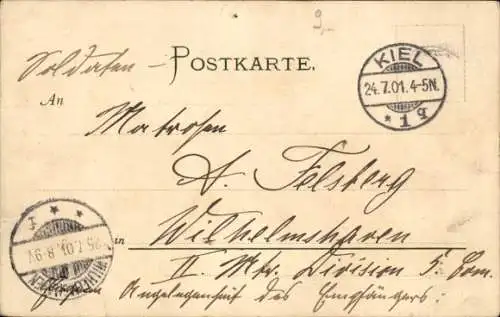 Litho Matrosen, Als er Abschied nahm, Als er wiederkam, Kaiserliche Marine