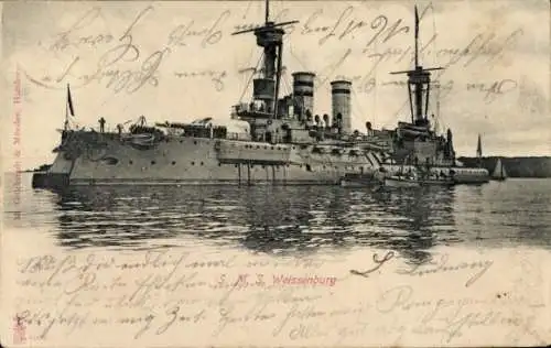 Ak Deutsches Kriegsschiff, S.M.S. Weißenburg, Kaiserliche Marine