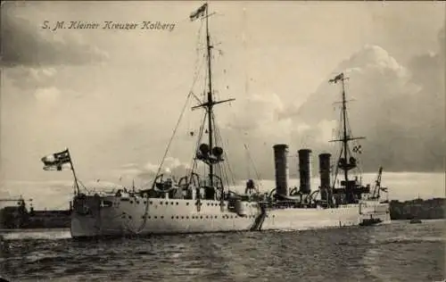 Ak Deutsches Kriegsschiff, SMS Kolberg, Kaiserliche Marine, Kleiner Kreuzer