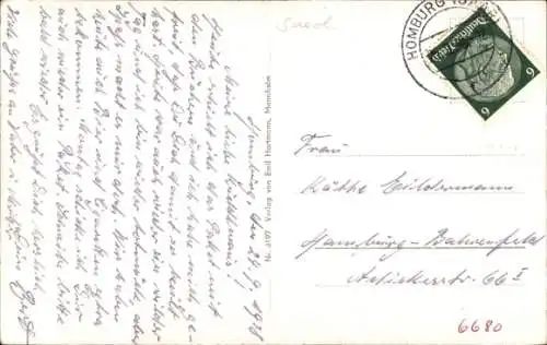 Ak Neunkirchen im Saarland, Teilansicht mit Gymnasium