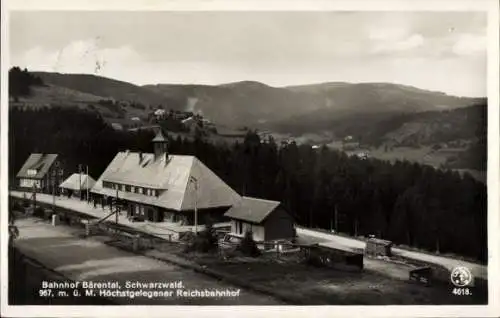 Ak Bärental Feldberg im Schwarzwald, Bahnhof