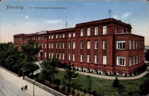 Ak Flensburg in Schleswig Holstein, St. Franziskus-Krankenhaus