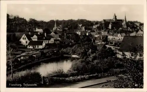 Ak Flensburg in Schleswig Holstein, Totalansicht