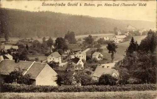 Ak Grund Mohorn Wilsdruff Sachsen, Gesamtansicht, Tharandter Wald