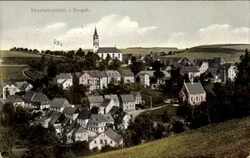 Ak Hartenstein im Erzgebirge Sachsen, Gesamtansicht