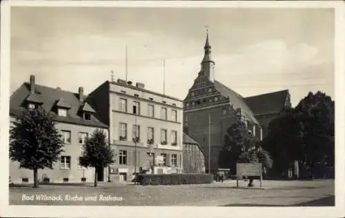 Ak Bad Wilsnack in der Prignitz, Kirche, Rathaus