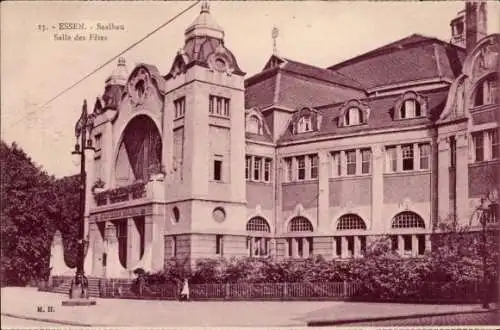 Ak Essen, Blick auf den Saalbau