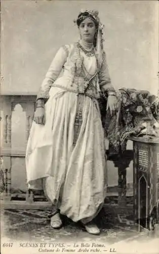 AK-Szenen und -Typen, La Belle Fatma, Kostüm einer reichen arabischen Frau