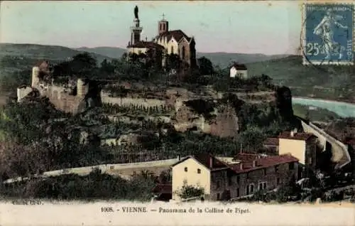 Ak Vienne Isère, Panorama de la Colline de Pipet