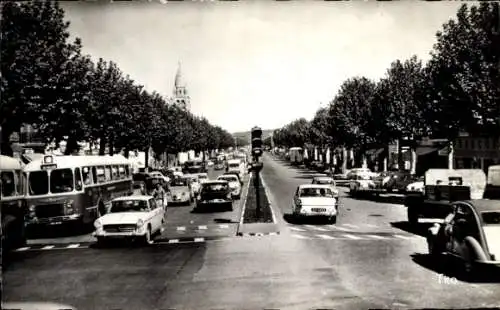 Ak La Bastide Bordeaux Gironde, Avenue Thiers, Autos, Busse