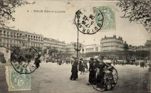 Ak Toulon Var, Place de la Liberte